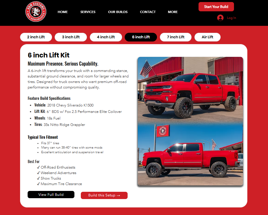 BDM Customs Lift Kits Section