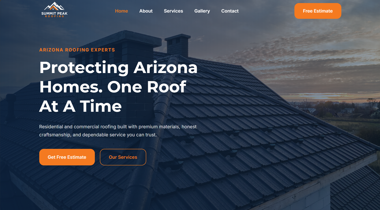 Summit Peak Roofing Landing Page
